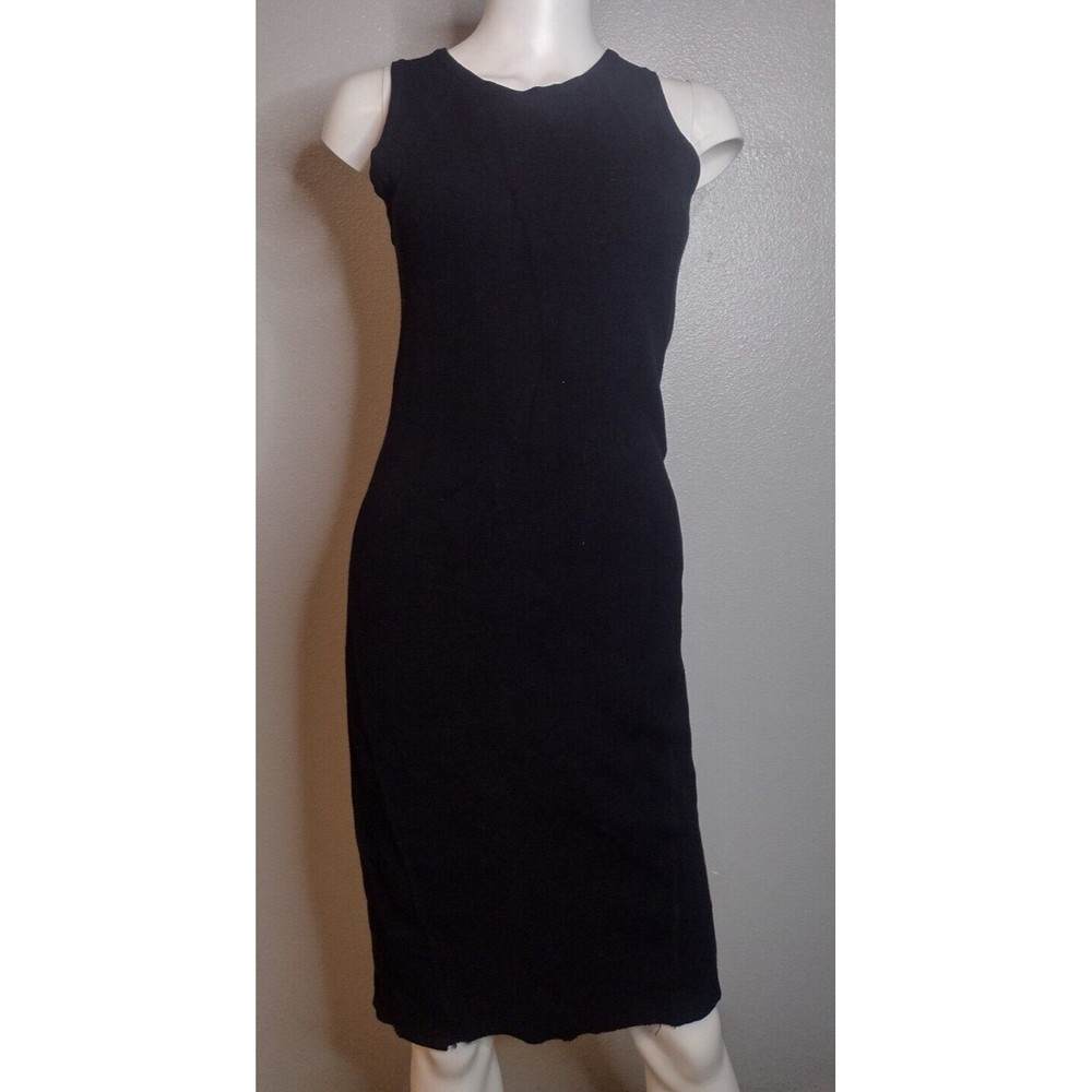 Donna Karan Collection 2010 Bodycon Dress Medium Knit Sleeveless Black VV